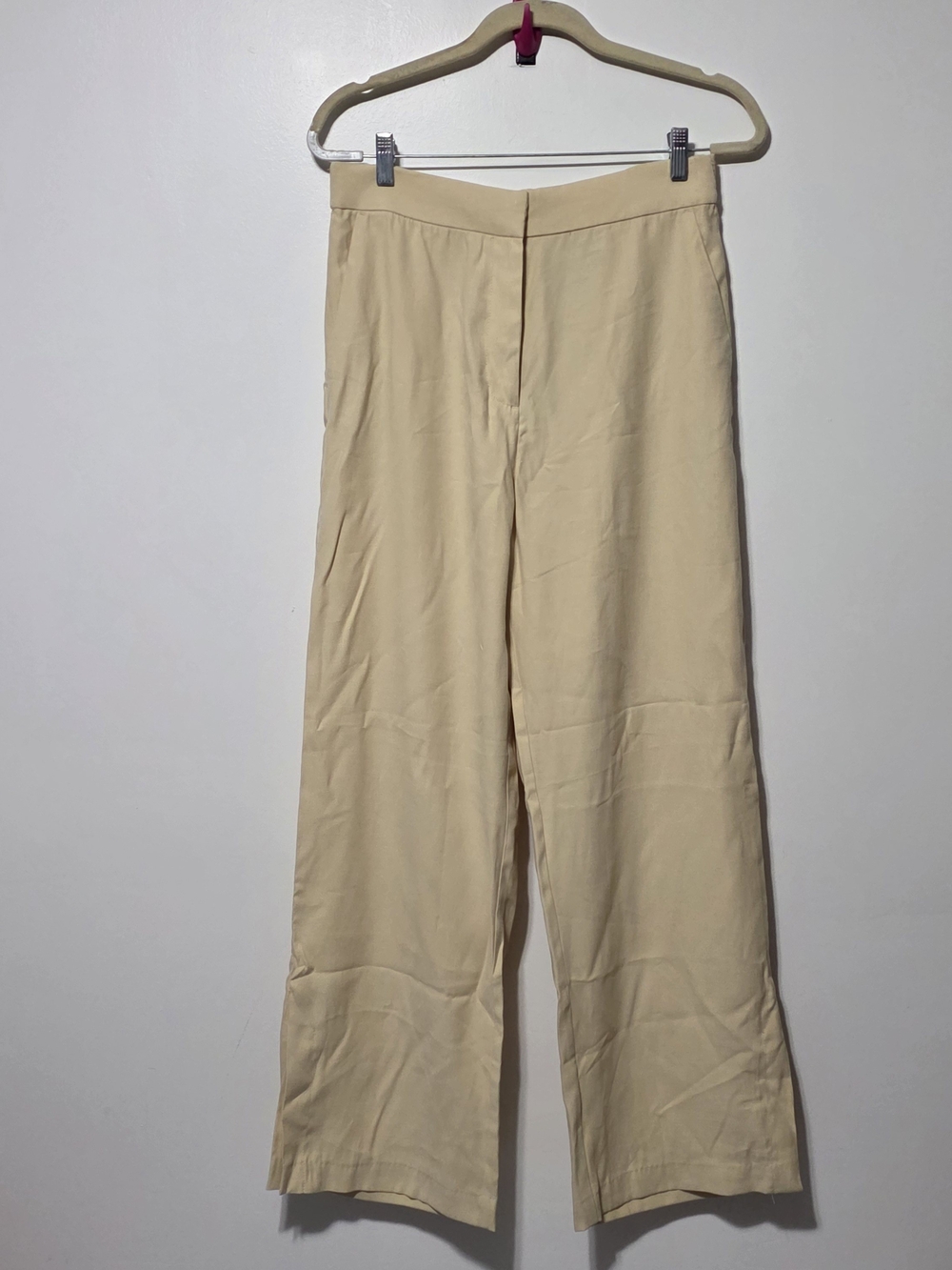 H&M Cream Wide-Leg Women's Pants